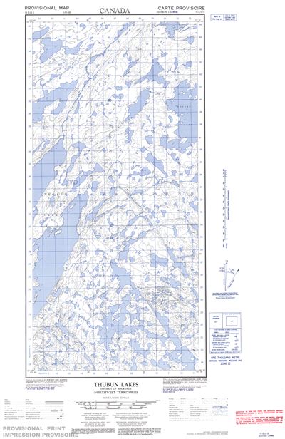 075E12E - THUBUN LAKES - Topographic Map