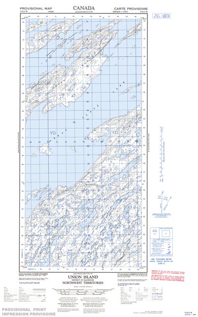 075E13W - UNION ISLAND - Topographic Map