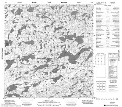 075F10 - TEJEAN LAKE - Topographic Map