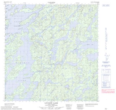 075F11 - LOUISON LAKE - Topographic Map