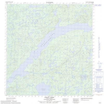 075F16 - GRAY LAKE - Topographic Map