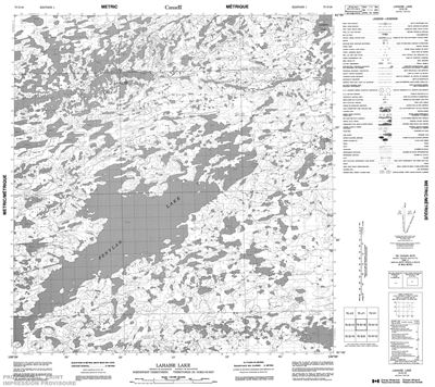 075G16 - LAHAISE LAKE - Topographic Map