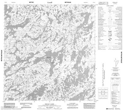 075H09 - BROAD LAKE - Topographic Map