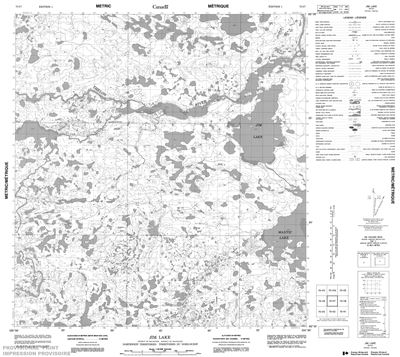 075I07 - JIM LAKE - Topographic Map