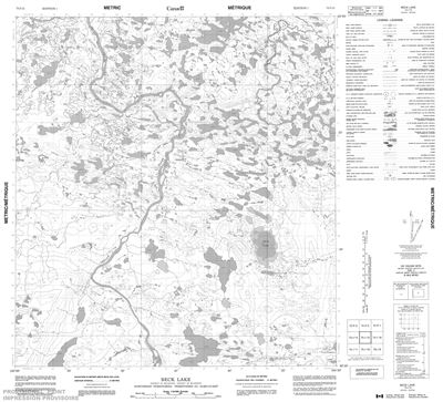 075I15 - BECK LAKE - Topographic Map