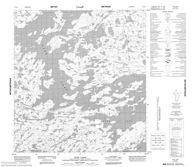 075J08 - LYNX LAKE - Topographic Map