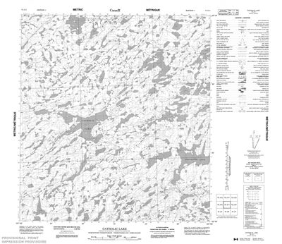 075J11 - CATHOLIC LAKE - Topographic Map