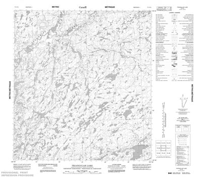 075J12 - TRIANGULAR LAKE - Topographic Map