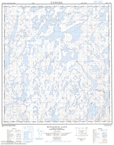 075M02 - BENJAMIN LAKE - Topographic Map