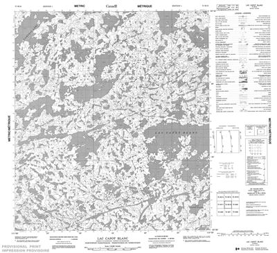 075M10 - LAC CAPOT BLANC - Topographic Map