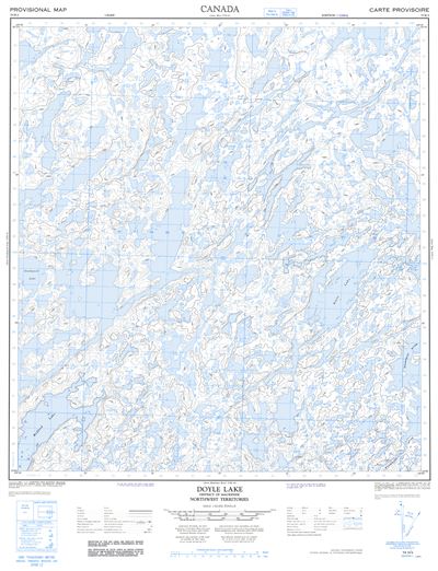 075N03 - DOYLE LAKE - Topographic Map