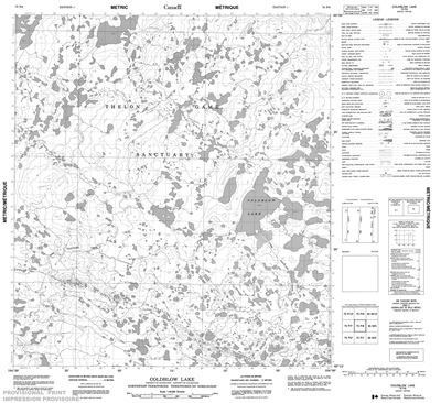 075P08 - COLDBLOW LAKE - Topographic Map