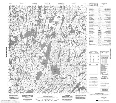 075P12 - HANBURY LAKE - Topographic Map