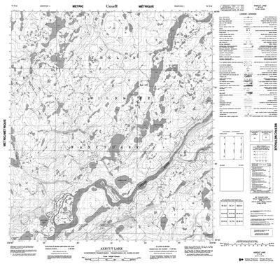 075P16 - AXECUT LAKE - Topographic Map