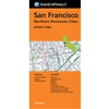 San Francisco Detailed Road map.  Communities Include Daly City, Half Moon Bay, Millbrae, Pacifica, San Bruno, South San Francisco, San Francisco International Airport and adjoining communities plus downtown and vicinity maps. Indications of parks, points