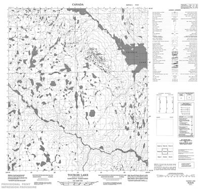 076B09 - TOURGIS LAKE - Topographic Map