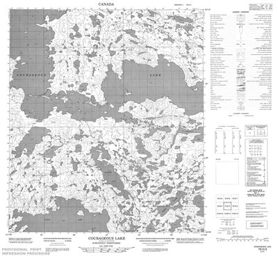 076D03 - COURAGEOUS LAKE - Topographic Map
