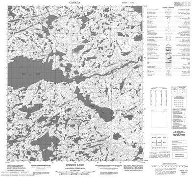 076D04 - UNDINE LAKE - Topographic Map
