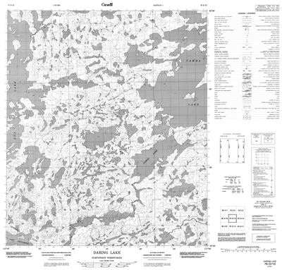 076D13 - DARING LAKE - Topographic Map