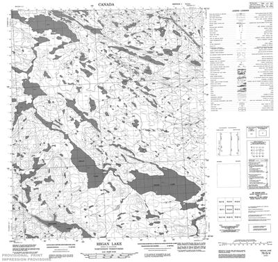 076G04 - REGAN LAKE - Topographic Map