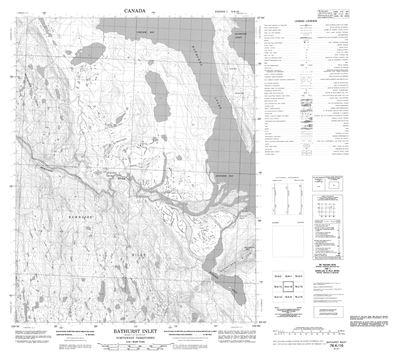 076K16 - BATHURST INLET - Topographic Map