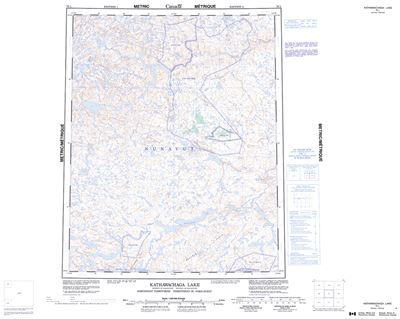 076L - KATHAWACHAGA LAKE - Topographic Map
