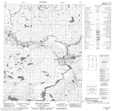 076L08 - BELLANCA RAPIDS - Topographic Map