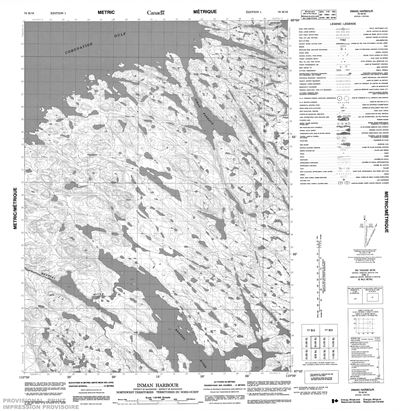 076M16 - INMAN HARBOUR - Topographic Map
