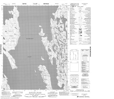 076O05 - KANUYAK ISLAND - Topographic Map