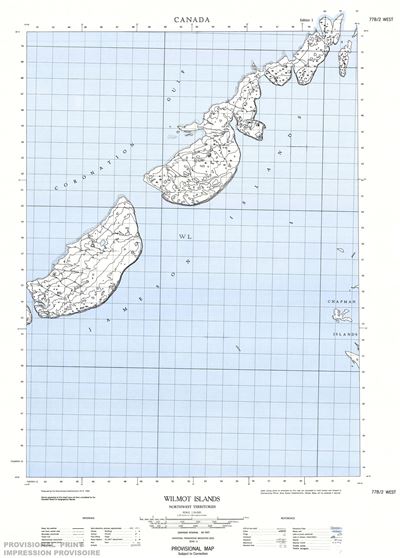 077B02W - WILMOT ISLANDS - Topographic Map