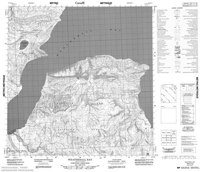 078H13 - WEATHERALL BAY - Topographic Map