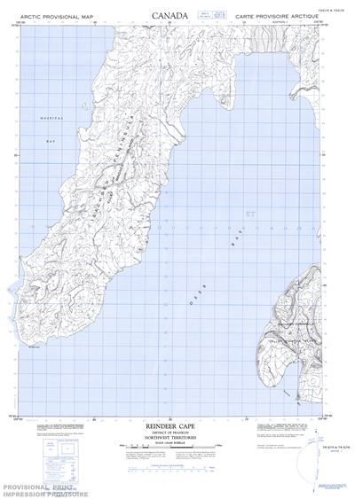 079E16 - REINDEER CAPE - Topographic Map