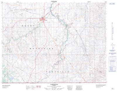 082H03 - CARDSTON - Topographic Map