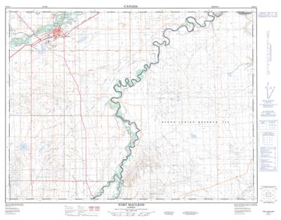 082H11 - FORT MACLEOD - Topographic Map
