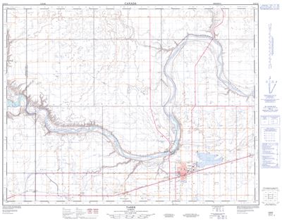 082H16 - TABER - Topographic Map