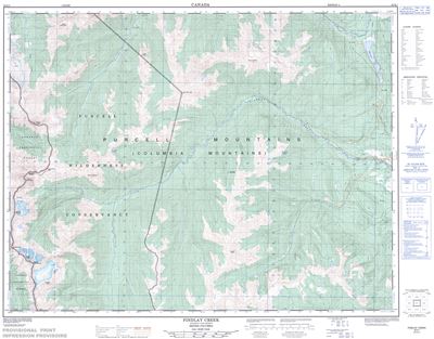 082K01 - FINDLAY CREEK - Topographic Map