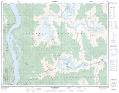 082K07 - DUNCAN LAKE - Topographic Map