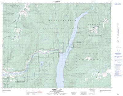 082L10 - MABEL LAKE - Topographic Map