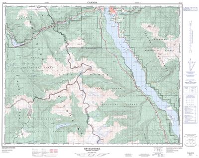 082L16 - REVELSTOKE - Topographic Map