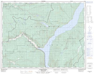 082M04 - ADAMS PLATEAU - Topographic Map