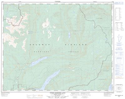 082M05 - NORTH BARRIERE LAKE - Topographic Map