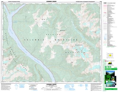 082M08 - DOWNIE CREEK - Topographic Map