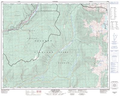 082M11 - ADAMS RIVER - Topographic Map