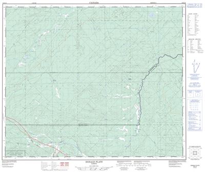 083E16 - DONALD FLATS - Topographic Map