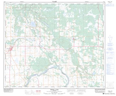 083I01 - SMOKY LAKE - Topographic Map
