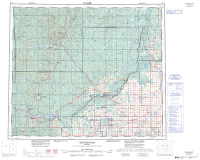 083J - WHITECOURT - Topographic Map
