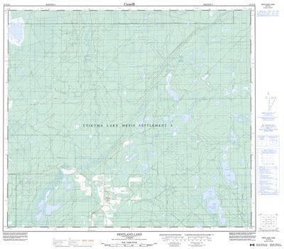 083N16 - PENTLAND LAKE - Topographic Map