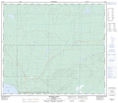 083O10 - MARTEN LAKES - Topographic Map