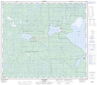 083O13 - ATIKAMEG - Topographic Map