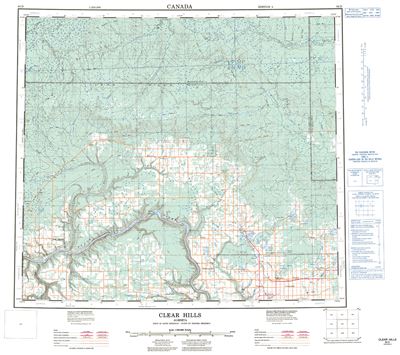 084D - CLEAR HILLS - Topographic Map